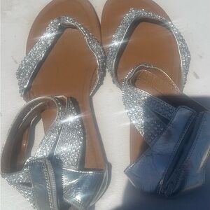 Silver Embellished Sandals